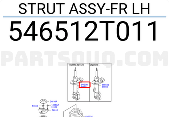 Hyundai / KIA 546512T011 STRUT ASSY-FR LH