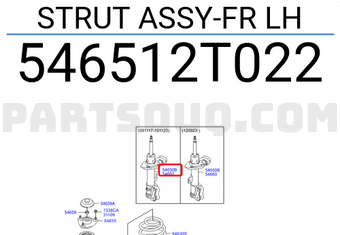 Hyundai / KIA 546512T022 STRUT ASSY-FR LH