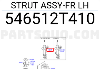 Hyundai / KIA 546512T410 STRUT ASSY-FR LH