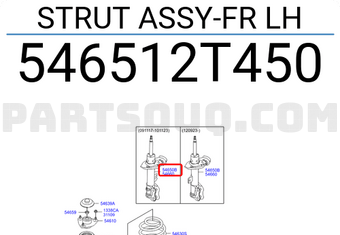 Hyundai / KIA 546512T450 STRUT ASSY-FR LH
