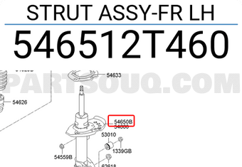 Hyundai / KIA 546512T460 STRUT ASSY-FR LH