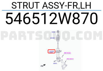 Hyundai / KIA 546512W870 STRUT ASSY-FR,LH
