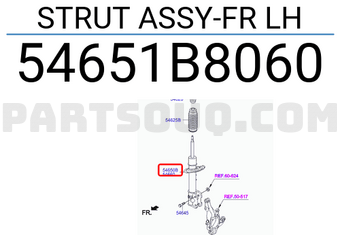 Hyundai / KIA 54651B8060 STRUT ASSY-FR LH