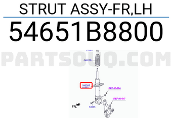 Hyundai / KIA 54651B8800 STRUT ASSY-FR,LH
