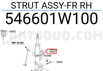 Hyundai / KIA 546601W100 STRUT ASSY-FR RH