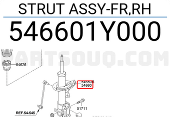 Hyundai / KIA 546601Y000 STRUT ASSY-FR,RH