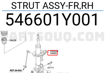 Hyundai / KIA 546601Y001 STRUT ASSY-FR,RH