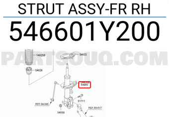 Hyundai / KIA 546601Y200 STRUT ASSY-FR RH