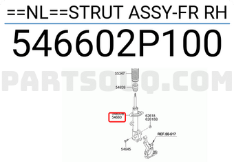 Hyundai / KIA 546602P100 ==NL==STRUT ASSY-FR RH