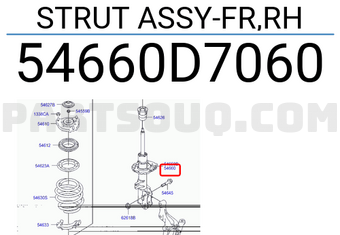 Hyundai / KIA 54660D7060 STRUT ASSY-FR,RH
