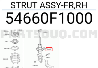 Hyundai / KIA 54660F1000 STRUT ASSY-FR,RH