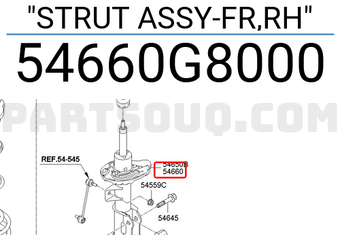 Hyundai / KIA 54660G8000 STRUT ASSY-FR,RH
