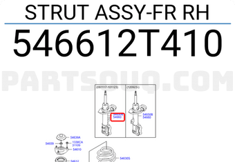 Hyundai / KIA 546612T410 STRUT ASSY-FR RH