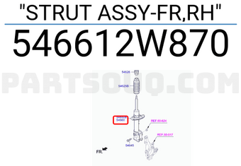 Hyundai / KIA 546612W870 STRUT ASSY-FR,RH
