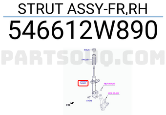 Hyundai / KIA 546612W890 STRUT ASSY-FR,RH