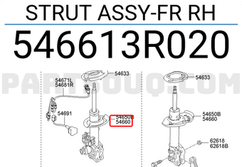 Hyundai / KIA 546613R020 STRUT ASSY-FR RH