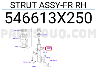Hyundai / KIA 546613X250 STRUT ASSY-FR RH