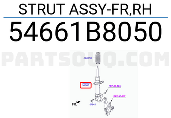 Hyundai / KIA 54661B8050 STRUT ASSY-FR,RH