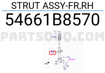 Hyundai / KIA 54661B8570 STRUT ASSY-FR,RH