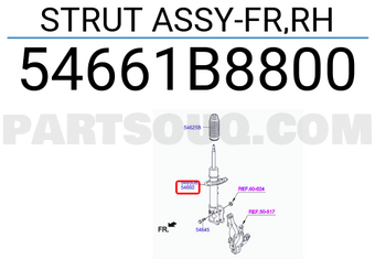 Hyundai / KIA 54661B8800 STRUT ASSY-FR,RH