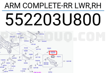 Hyundai / KIA 552203U800 ARM COMPLETE-RR LWR,RH
