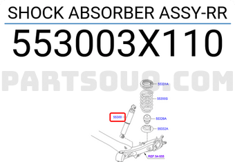 Hyundai / KIA 553003X110 SHOCK ABSORBER ASSY-RR