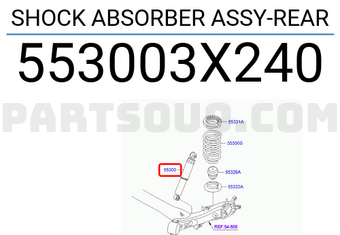 Hyundai / KIA 553003X240 SHOCK ABSORBER ASSY-REAR