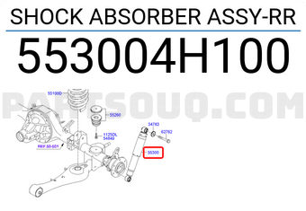 Hyundai / KIA 553004H100 SHOCK ABSORBER ASSY-RR