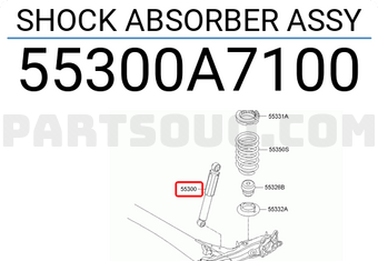 Hyundai / KIA 55300A7100 SHOCK ABSORBER ASSY