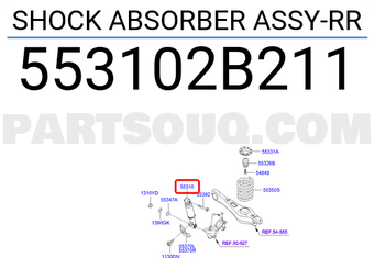Hyundai / KIA 553102B211 SHOCK ABSORBER ASSY-RR