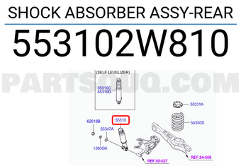 Hyundai / KIA 553102W810 SHOCK ABSORBER ASSY-REAR