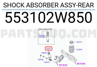 Hyundai / KIA 553102W850 SHOCK ABSORBER ASSY-REAR