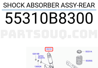 Hyundai / KIA 55310B8300 SHOCK ABSORBER ASSY-REAR