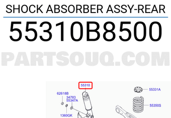 Hyundai / KIA 55310B8500 SHOCK ABSORBER ASSY-REAR
