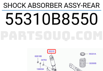 Hyundai / KIA 55310B8550 SHOCK ABSORBER ASSY-REAR