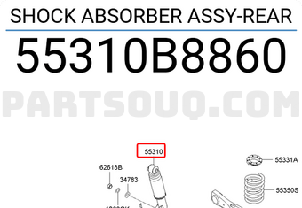 Hyundai / KIA 55310B8860 SHOCK ABSORBER ASSY-REAR