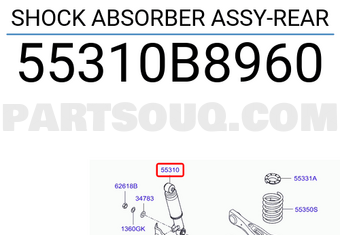 Hyundai / KIA 55310B8960 SHOCK ABSORBER ASSY-REAR