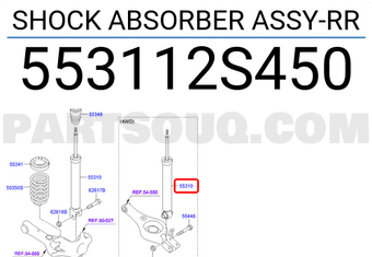 Hyundai / KIA 553112S450 SHOCK ABSORBER ASSY-RR