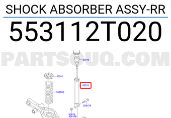 Hyundai / KIA 553112T020 SHOCK ABSORBER ASSY-RR