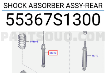 Hyundai / KIA 55367S1300 SHOCK ABSORBER ASSY-REAR