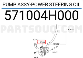 Hyundai / KIA 571004H000 PUMP ASSY-POWER STEERING OIL