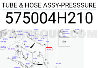 Hyundai / KIA 575004H210 TUBE & HOSE ASSY-PRESSSURE