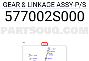 Hyundai / KIA 577002S000 GEAR & LINKAGE ASSY-P/S