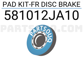 Hyundai / KIA 581012JA10 PAD KIT-FR DISC BRAKE