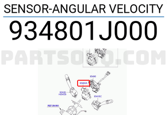 Hyundai / KIA 934801J000 SENSOR-ANGULAR VELOCITY