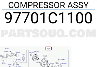 Hyundai / KIA 97701C1100 COMPRESSOR ASSY
