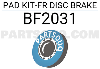 Hyundai / KIA BF2031 PAD KIT-FR DISC BRAKE