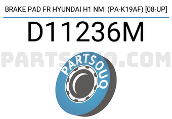 IBK Automotive D11236M BRAKE PAD FR HYUNDAI H1 NM (PA-K19AF) [08-UP]