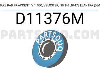 IBK Automotive D11376M BRAKE PAD FR ACCENT IV 1.4CC, VELOSTER, I30, I40 [10-17], ELANTRA [06-11]