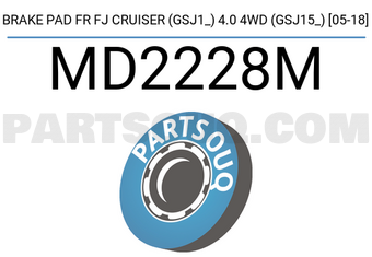 IBK Automotive MD2228M BRAKE PAD FR FJ CRUISER (GSJ1_) 4.0 4WD (GSJ15_) [05-18]